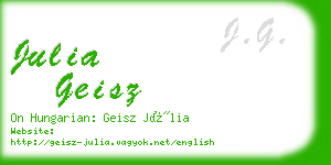 julia geisz business card